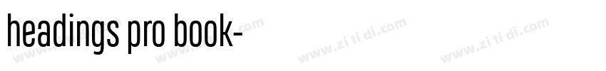 headings pro book字体转换 headings pro book字体转换